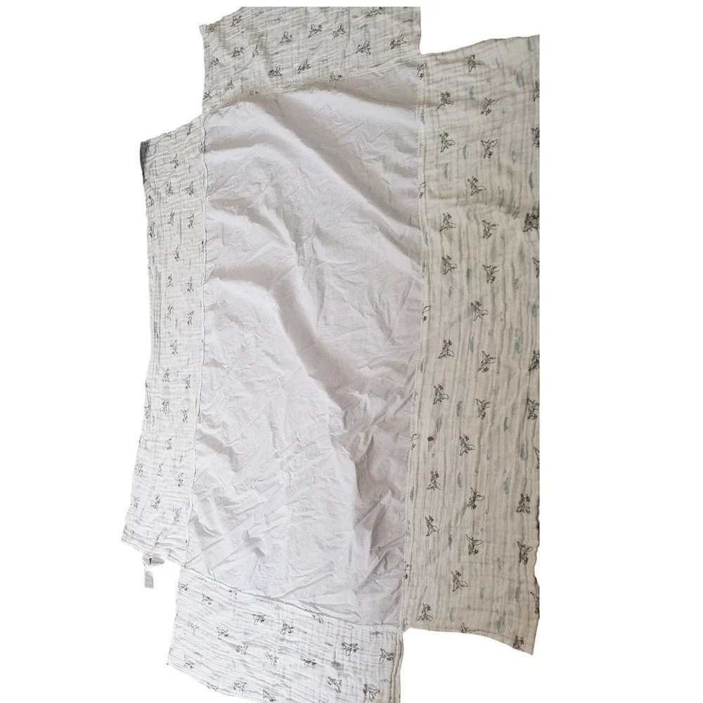 aden + anais Crib Sheet Baby Standard White Flying Dog Muslin Cotton Nursery